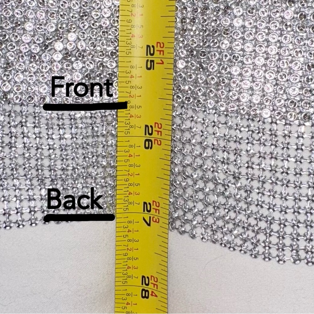 Rhinestone Mesh Mini Dress - Picture 8 of 11